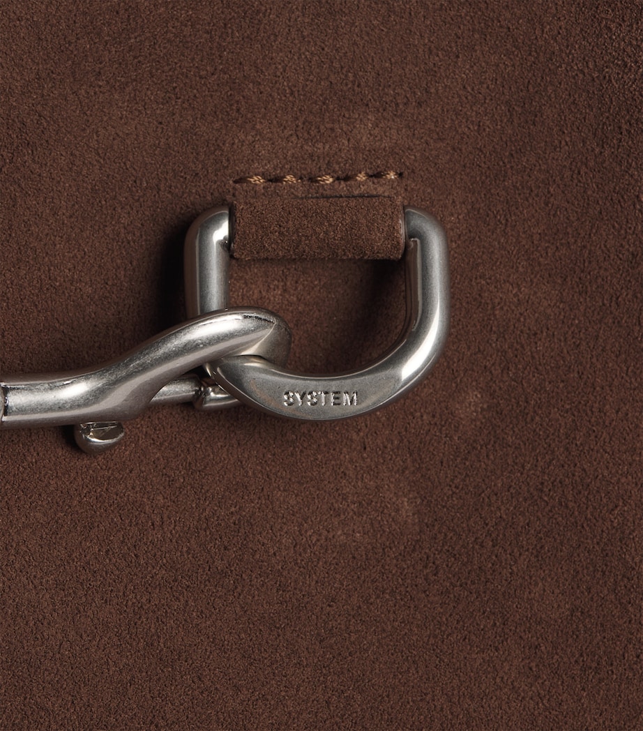 System Suede Anchor Shoulder Bag Dark Brown Image 4