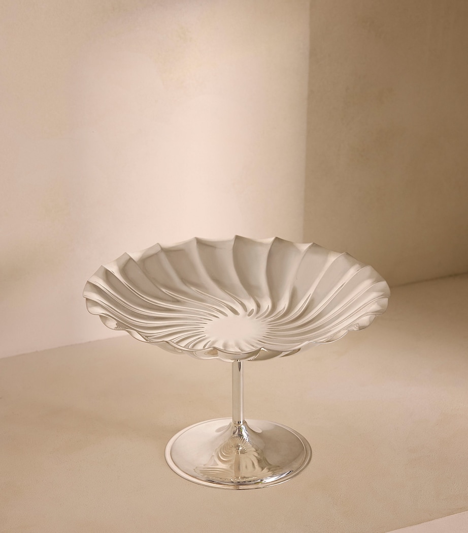 Soho Home Silver-Plated Stainless Steel Mews Footed Platter Silver Image 1