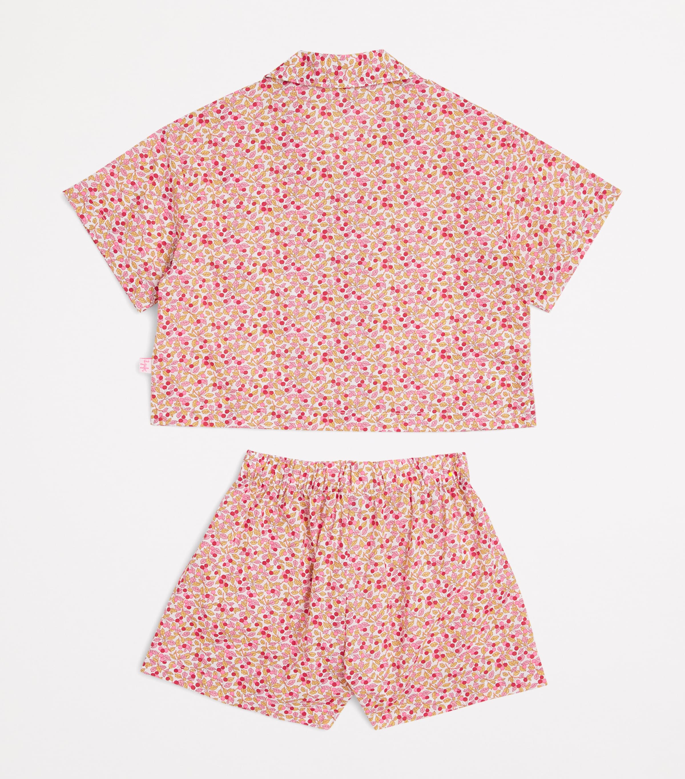 Il Gufo Cotton Shirt and Shorts Set (3-12 Years) Apricot Image 2