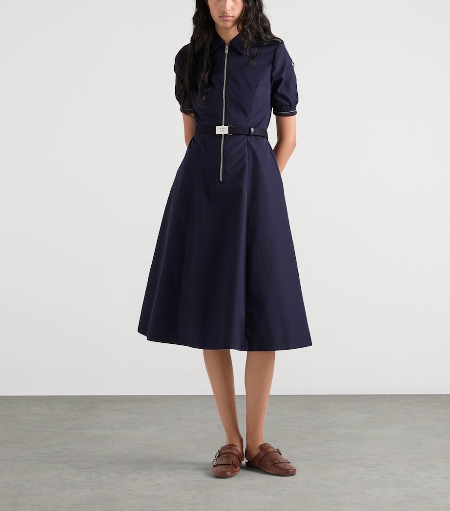 Prada Womens Poplin Shirt Midi Dress Image 2