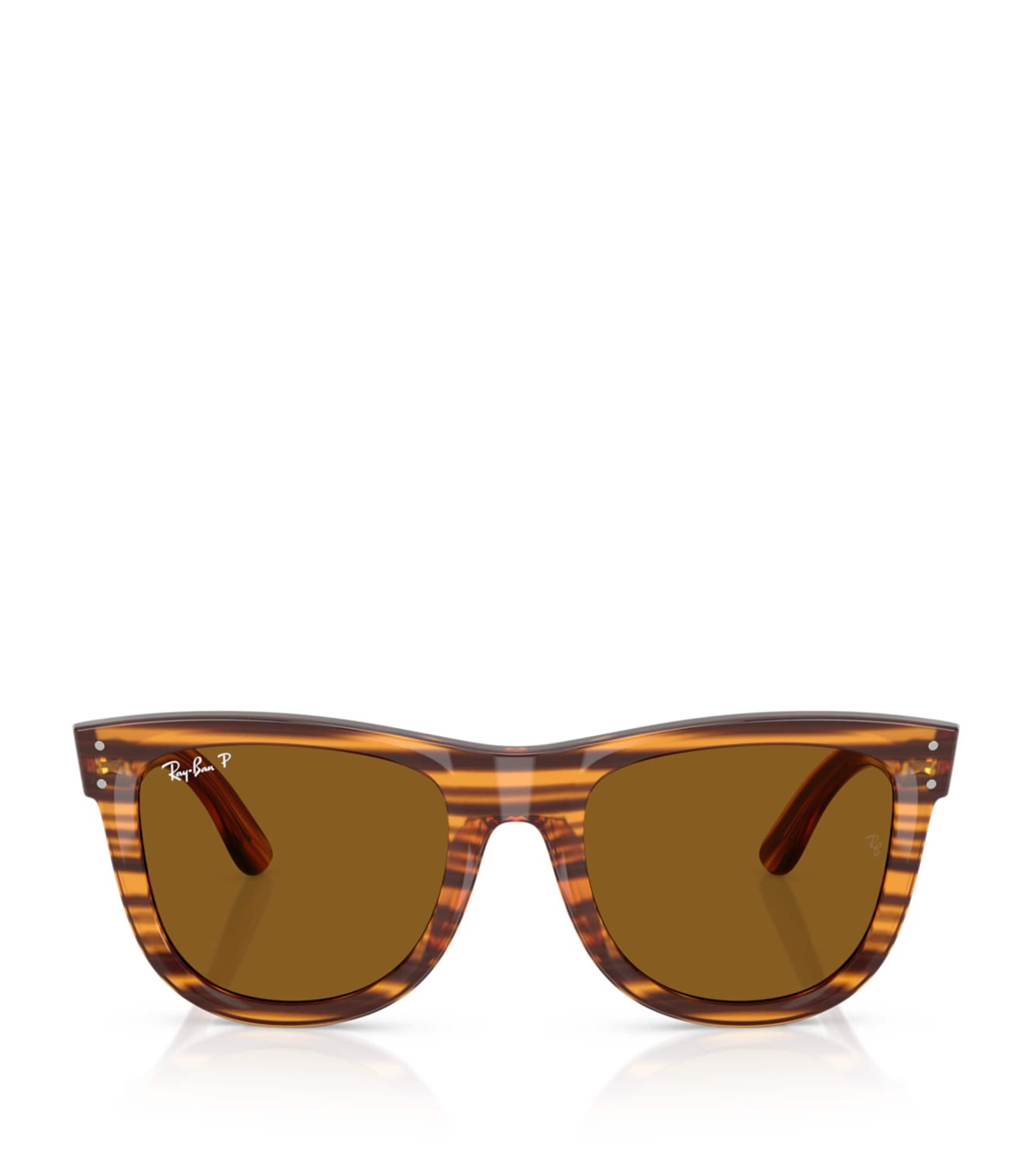 Ray Ban Ray-ban Stripe Wayfarer Reverse Sunglasses In Brown