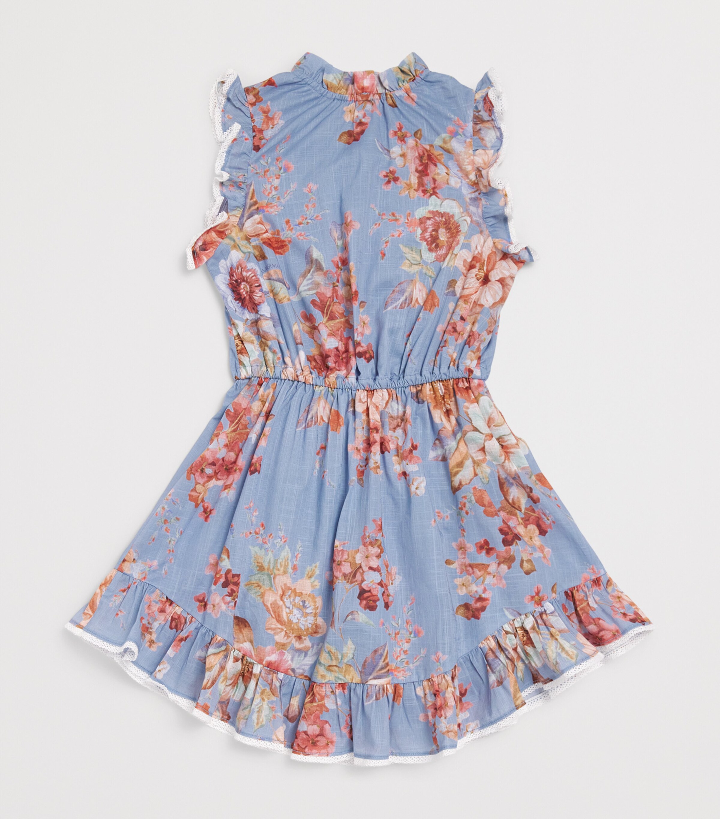 Zimmermann Kids Printed Flip Dress (1-12 Years) Denim Floral Multi Image 2