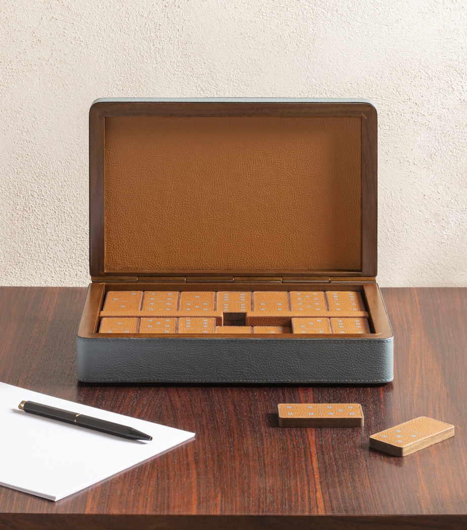 Poltrona Frau Leather Dominoes Set Blue India Image 2