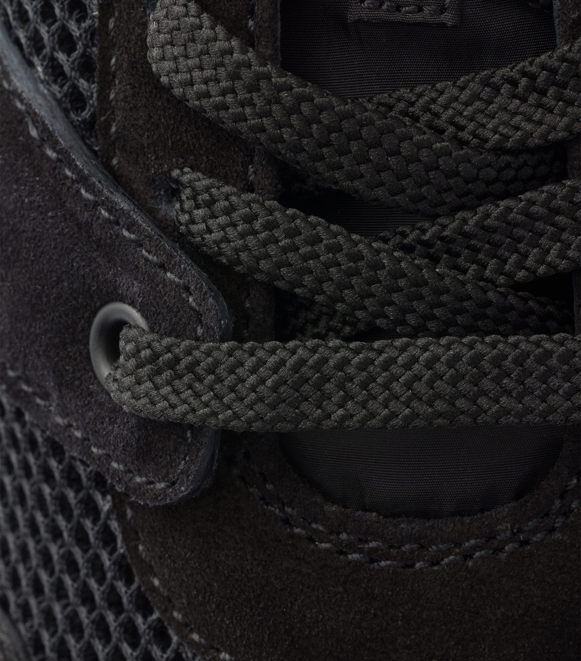 Prada Mesh Fabric and Suede Sneakers Black Image 6