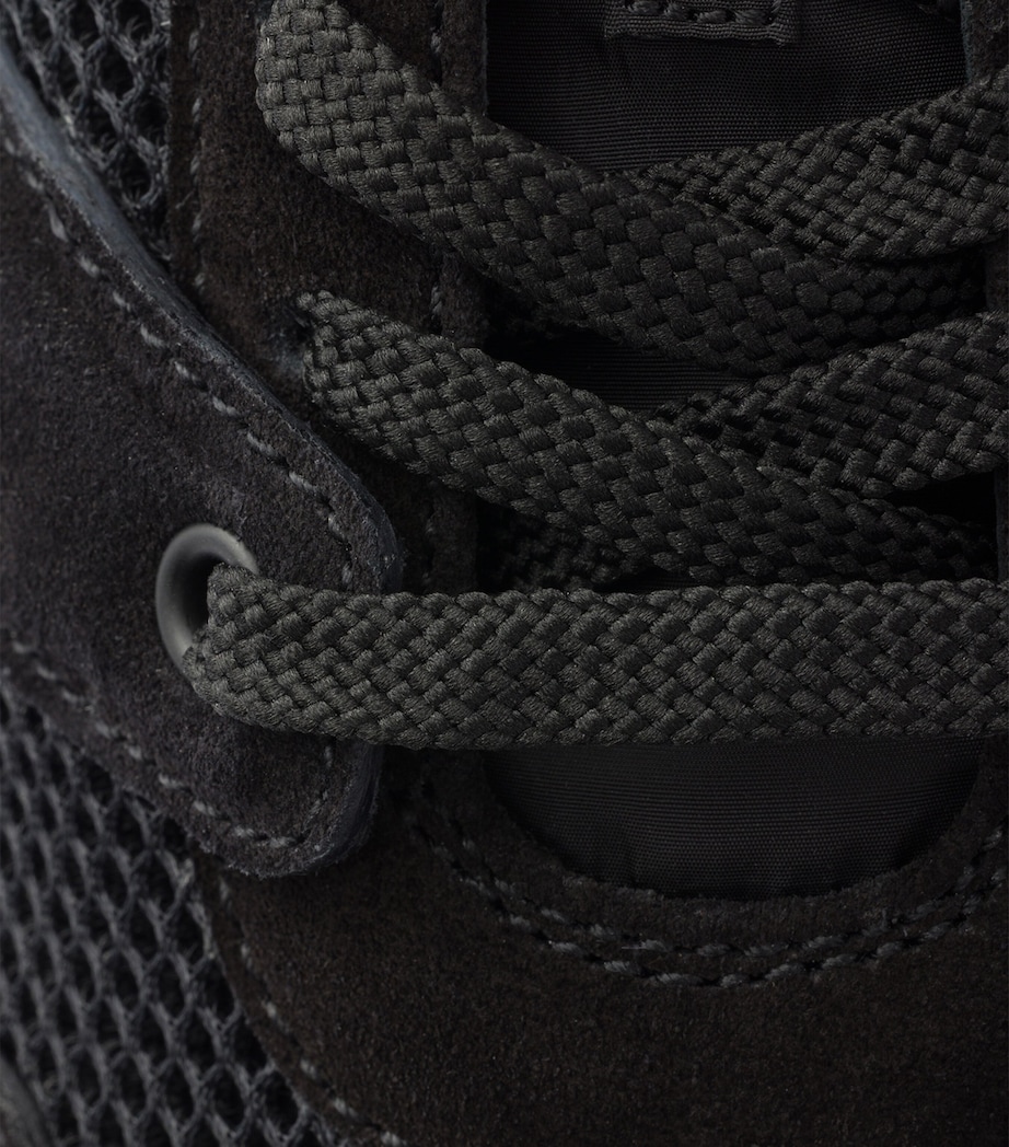 Prada Mesh Fabric and Suede Sneakers Black Image 6