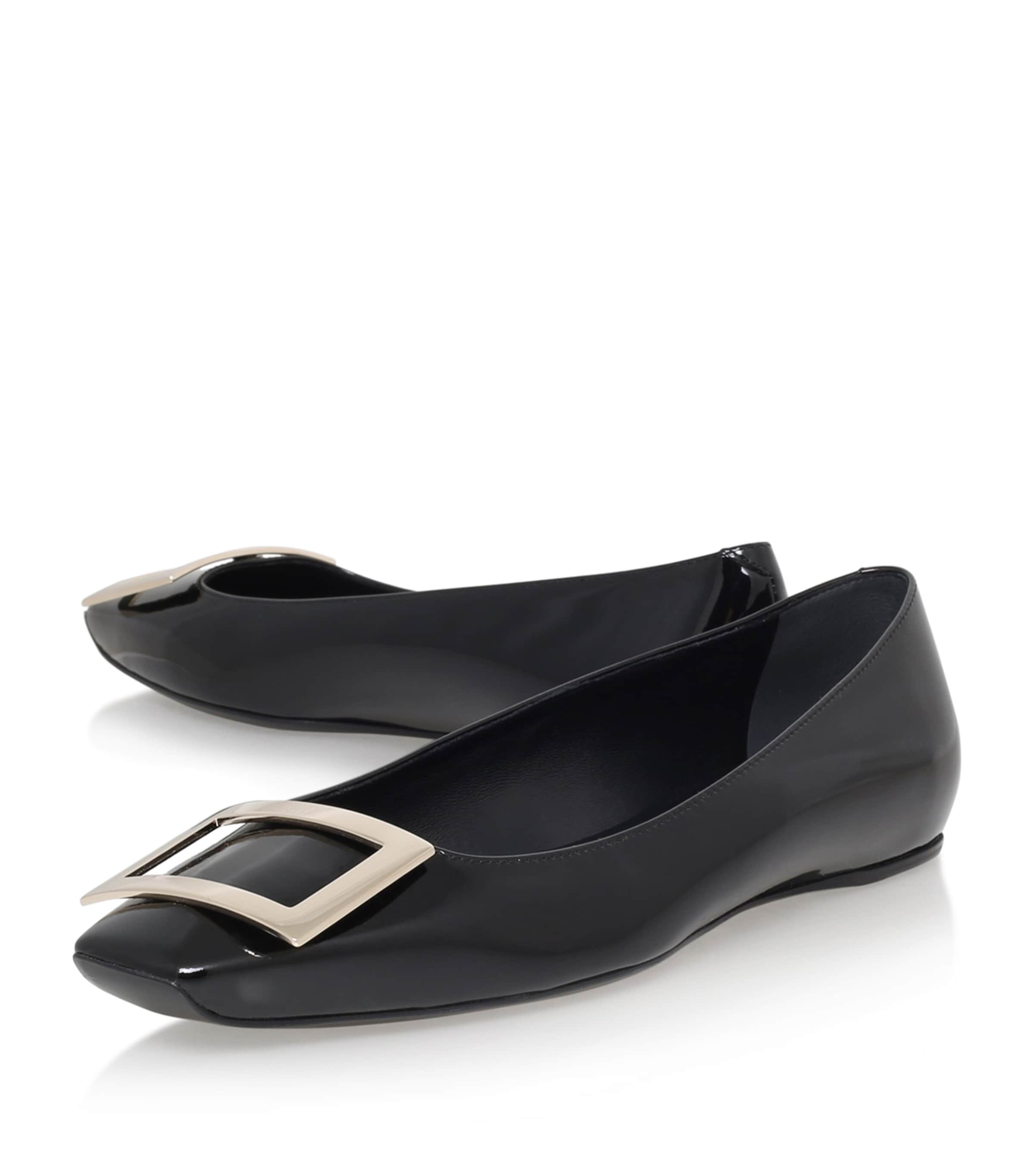 Patent Quadrata Trompette Ballet Flats BLACK Image 3