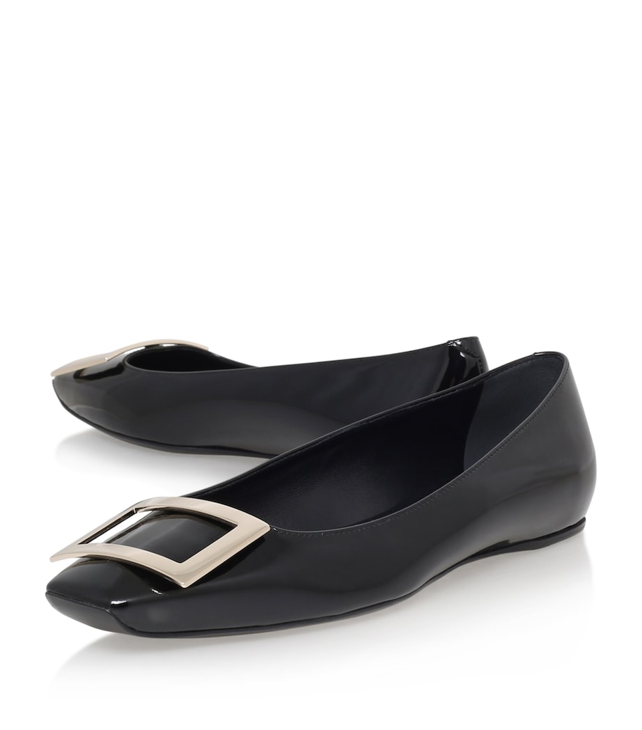 Patent Quadrata Trompette Ballet Flats BLACK Image 3