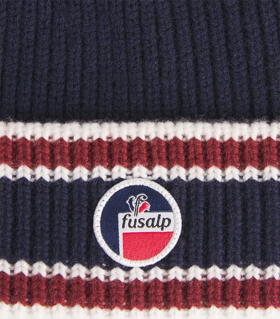 Wool-Cashmere Pom-Pom Beanie 6045MARIN/RCNG/NEIGE Image 3