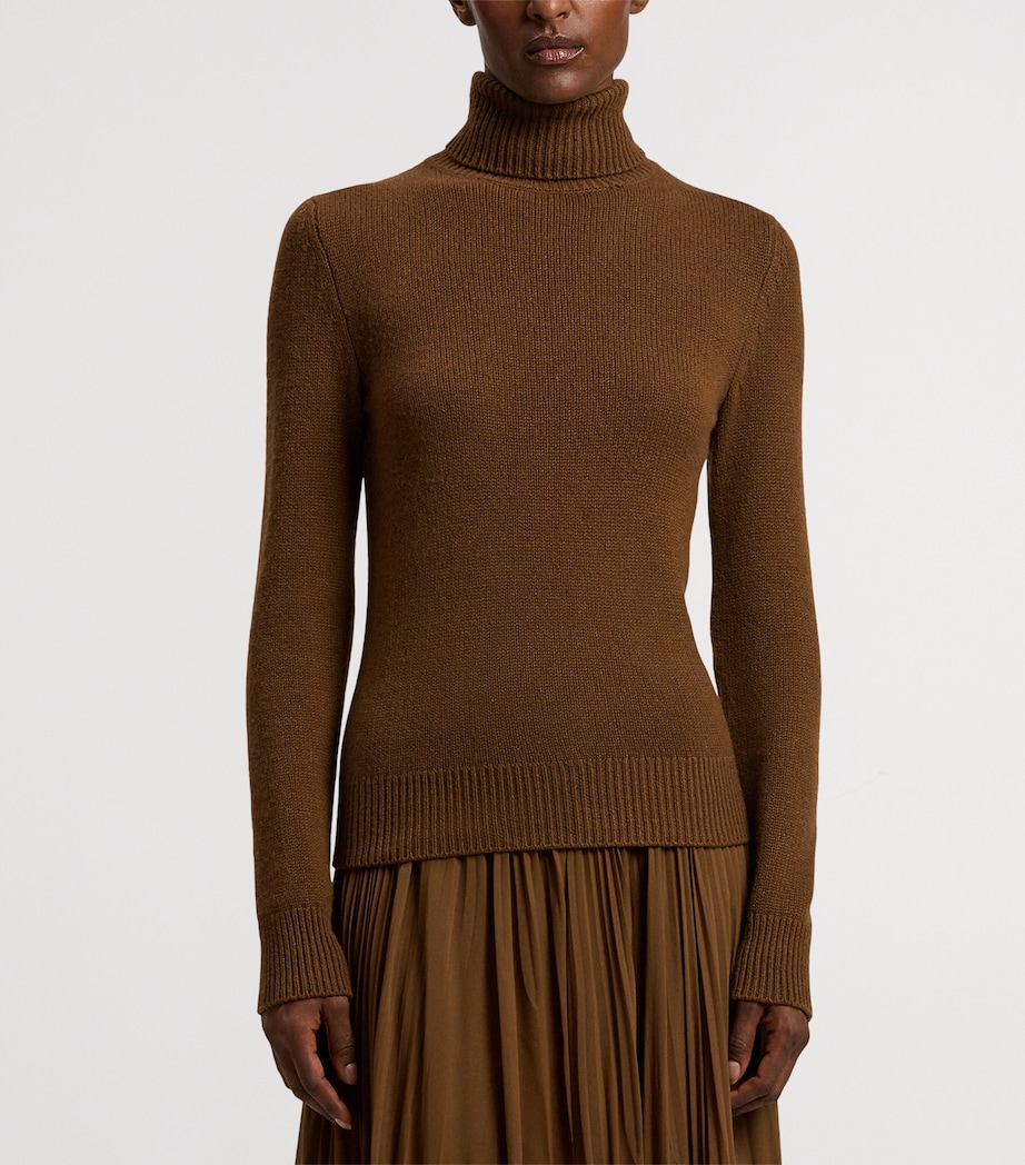 Cashmere Rollneck Sweater COGNAC Image 10