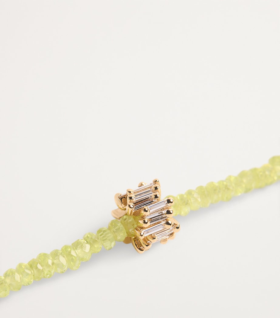 Suzanne Kalan Yellow Gold, Diamond and Chrysoberyl Infinite Beaded Necklace Yg/cr/wd Image 3
