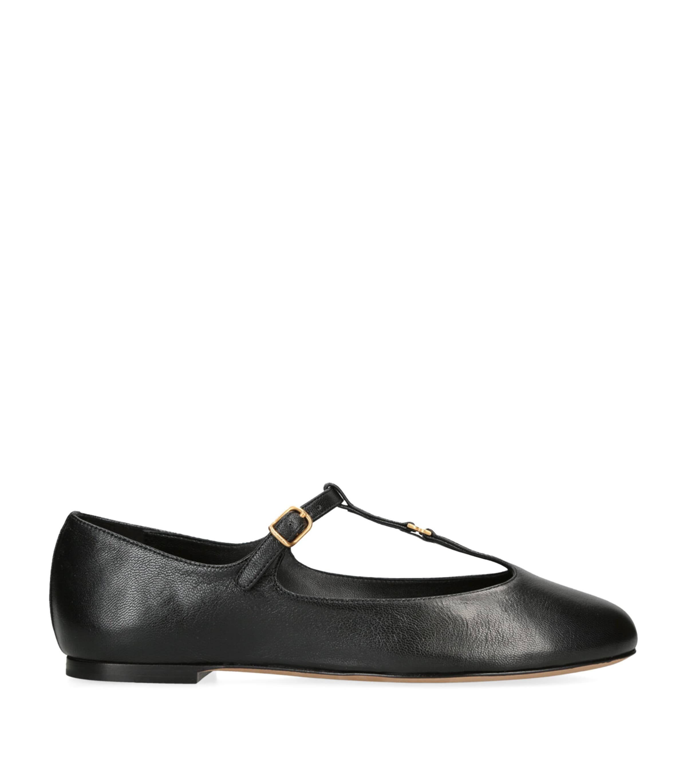 Chloé Leather Marcie Mary Janes In Black