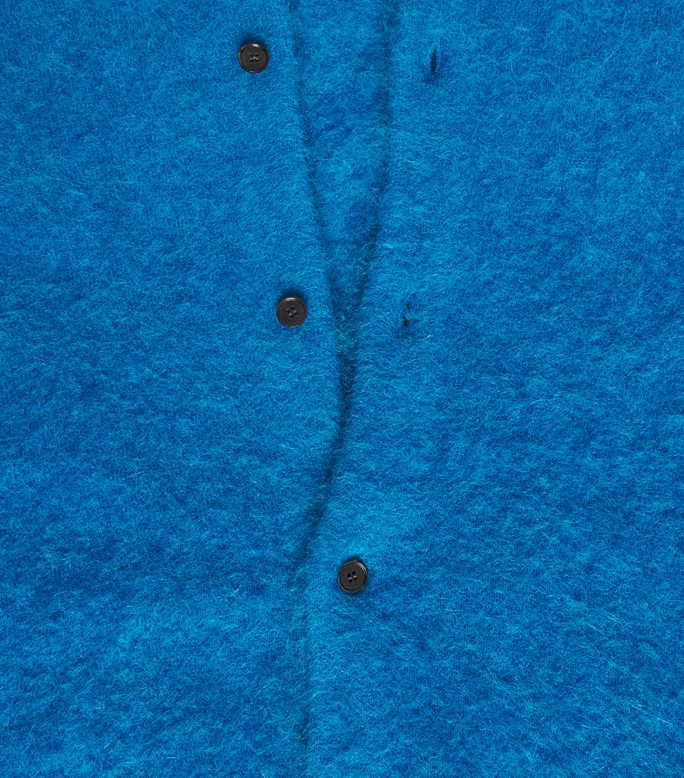 Auralee Mens Alpaca Garment-Dyed Cardigan Blue Image 6