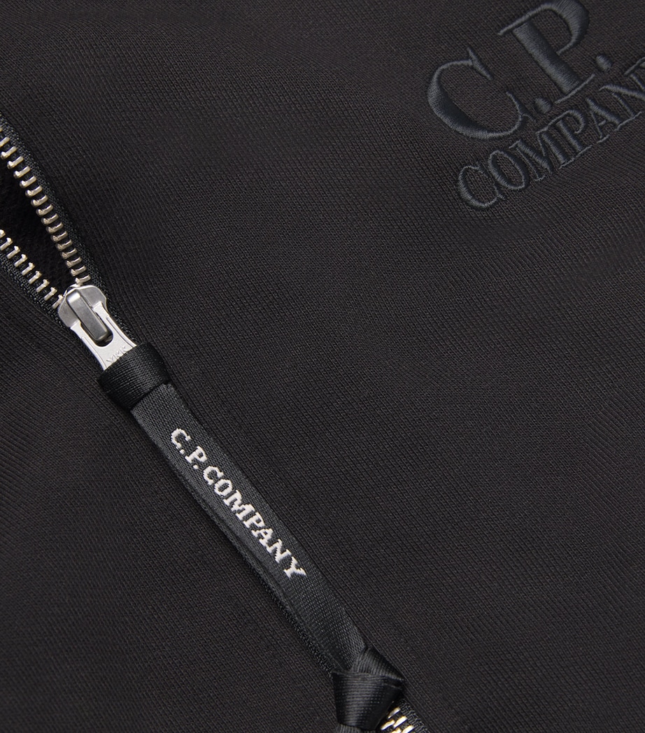Cotton Logo Zip-Up Hoodie 999 BLACK Image 5