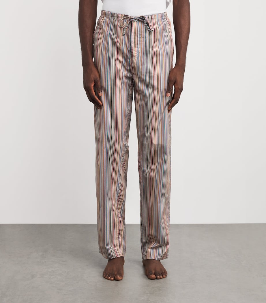Cotton Signature Stripe Pyjama Trousers MULTICOLOUR Image 3