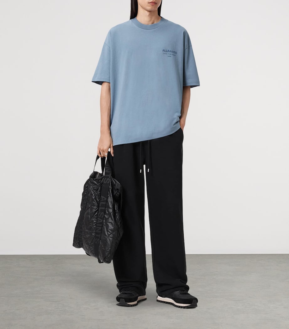 AllSaints Mens Organic Cotton Xander T-Shirt Coastline Blue Image 5