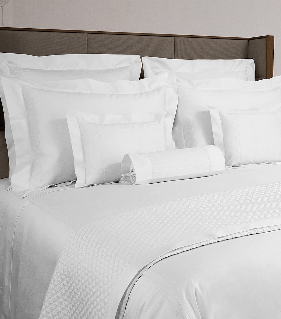 Cotton Adagio King Fitted Sheet (160cm x 200cm) BLANC Image 1