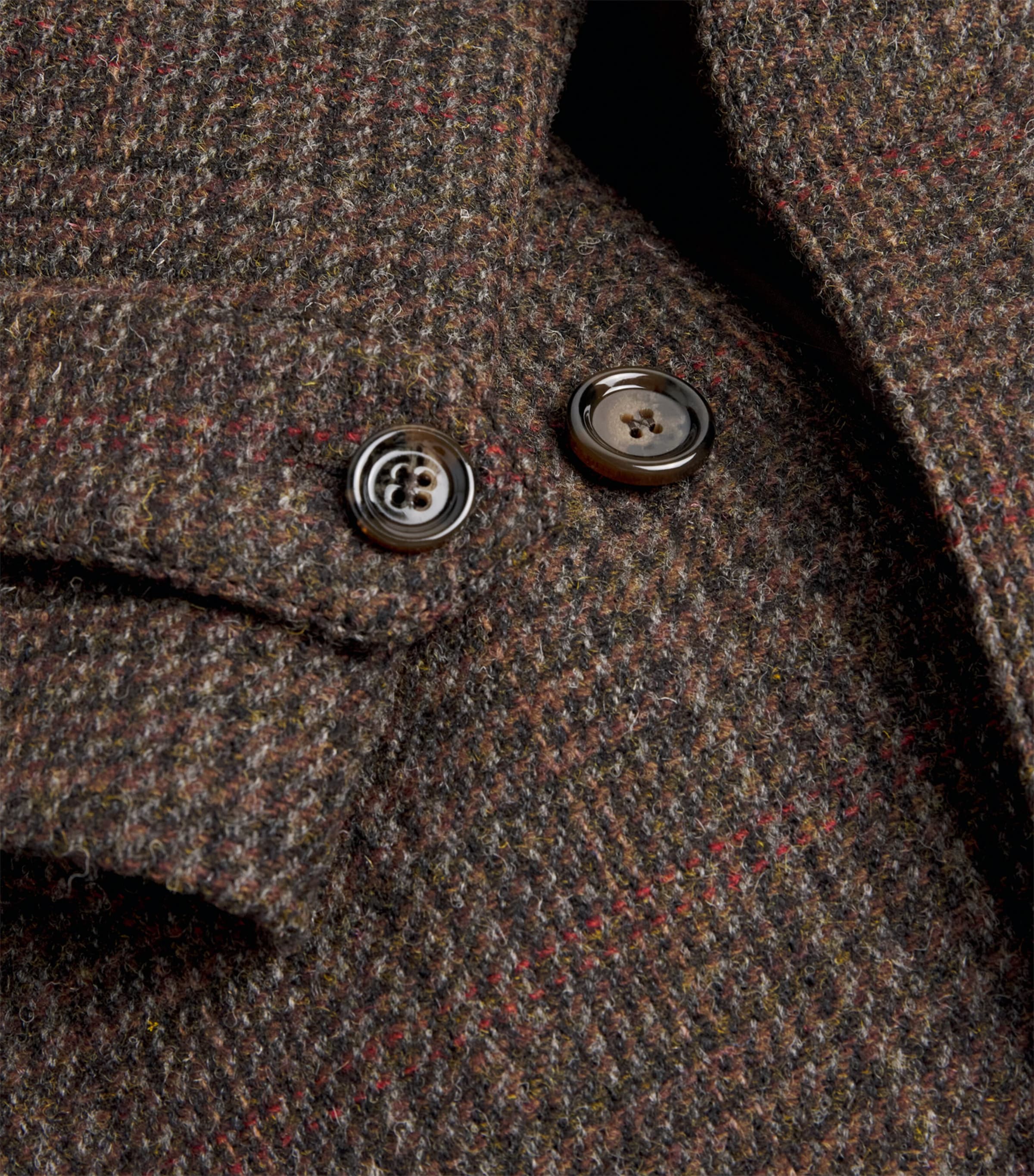 Wool Check Coat 42325 - MARRONE Image 5