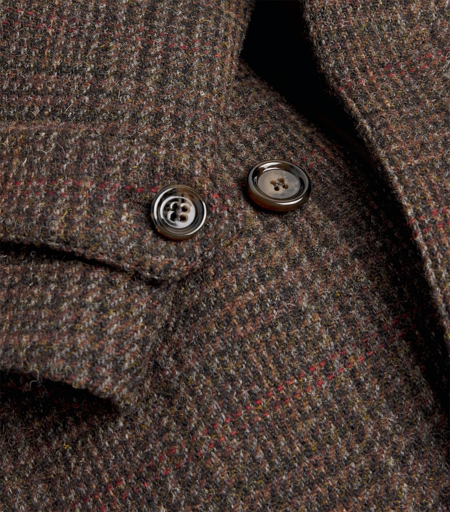 Wool Check Coat 42325 - MARRONE Image 5