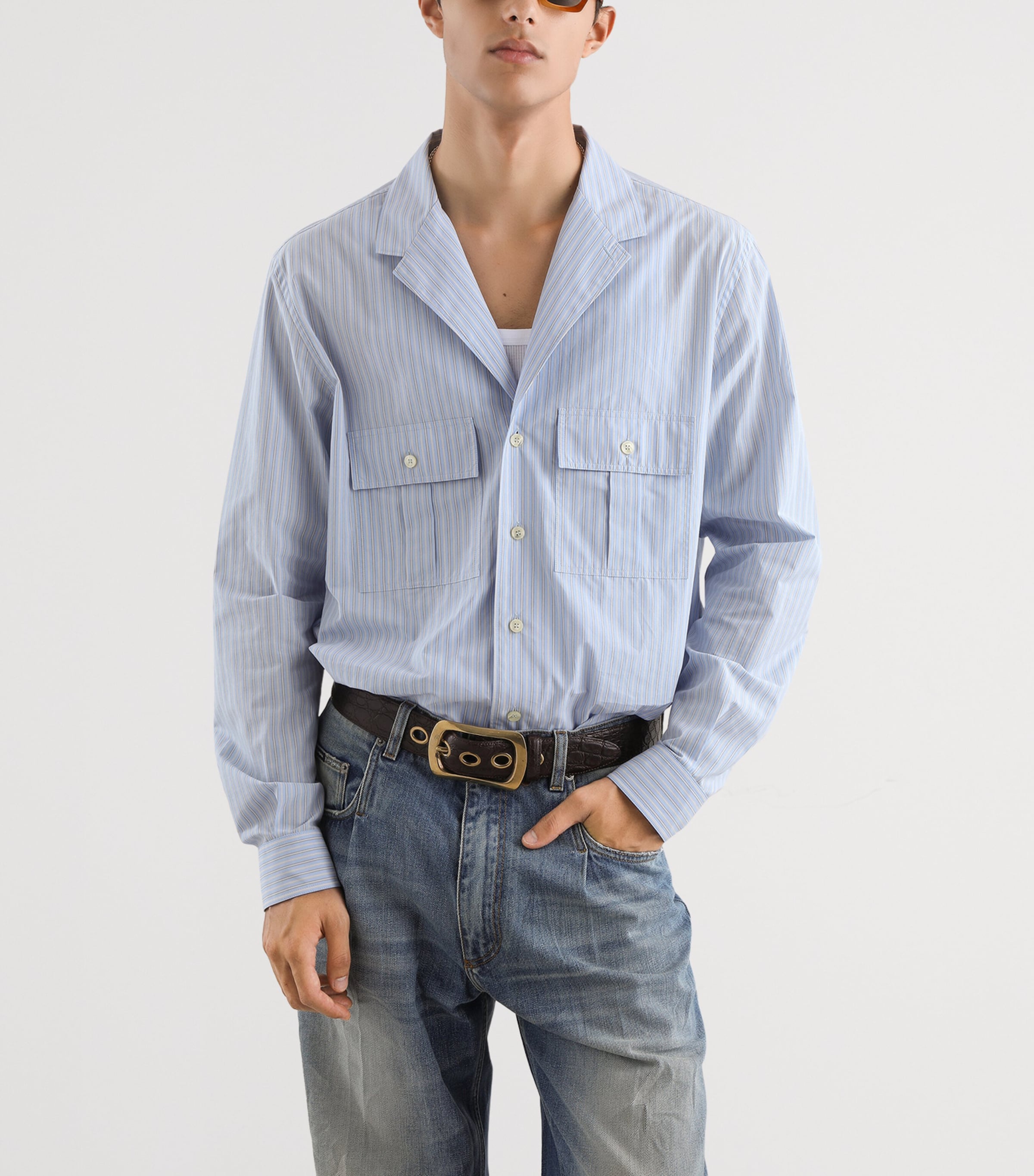 Dolce&Gabbana Mens Cotton Stripe Shirt Striped Image 4