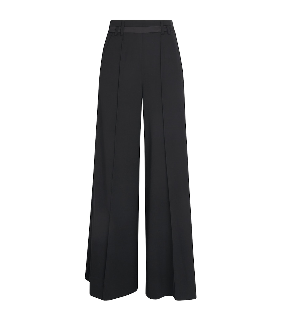 ME+EM Womens Wide-Leg Tux Trouser Black Image 1