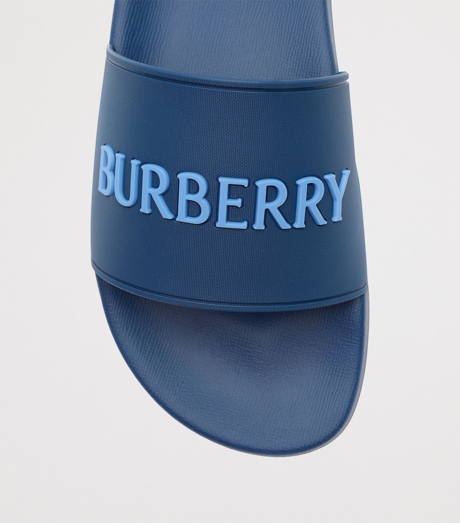 Burberry Logo Slides Navy/cornflower Blue Image 6
