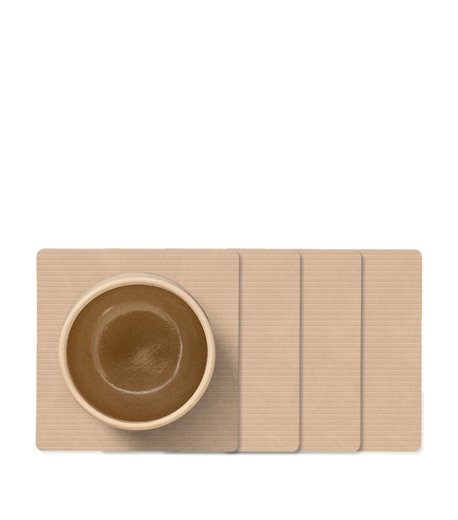 Square Corduroy Coasters (Set of 4) SAND Image 1