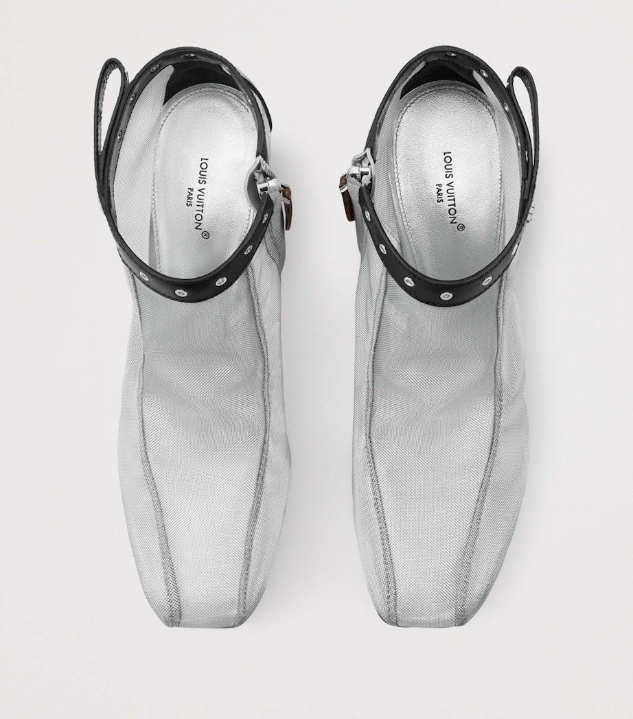 Mesh Silhouette Ankle Boots 80 SILVER Image 5