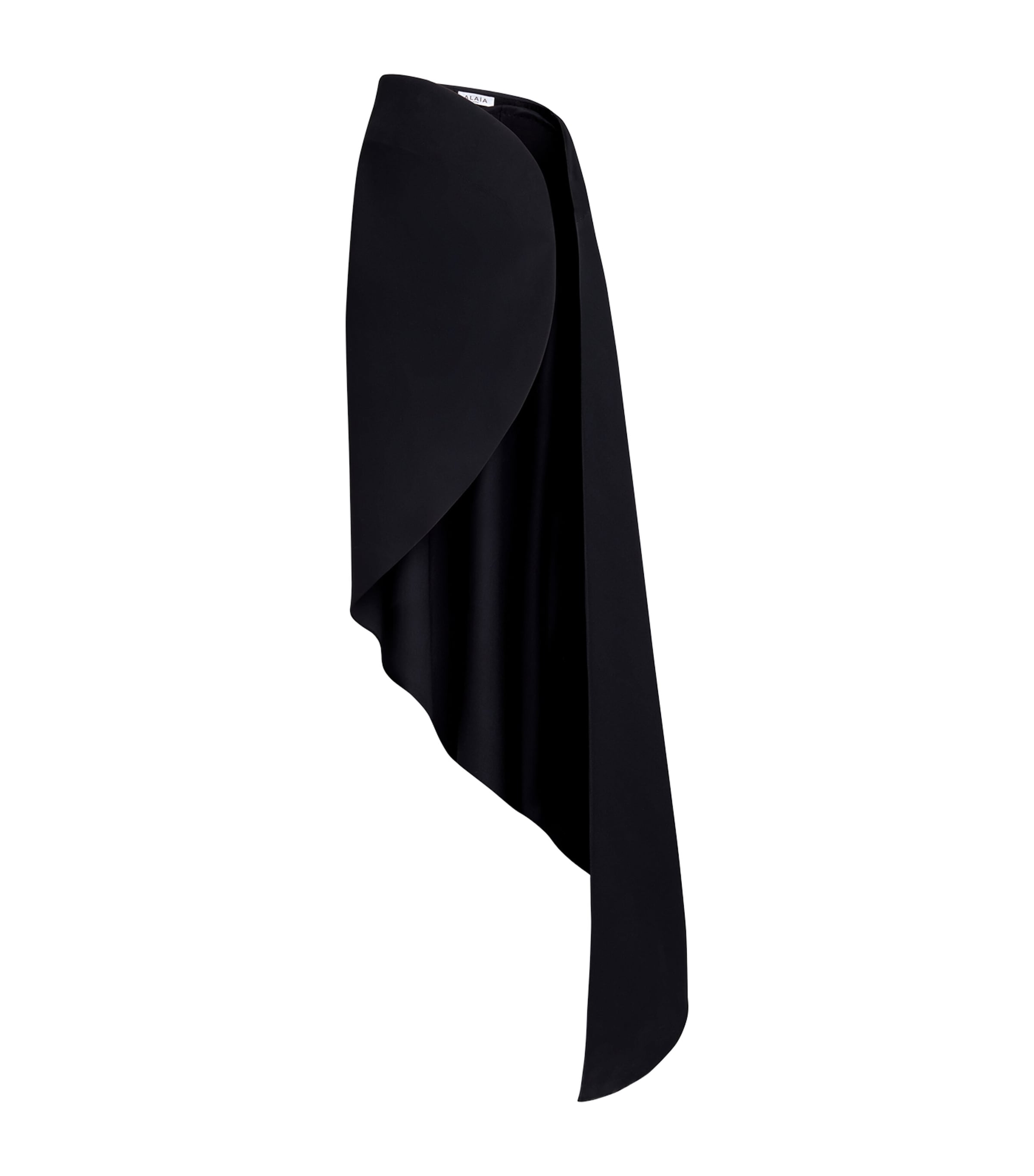 Alaïa Silk-wool Spiral Midi Skirt In Black