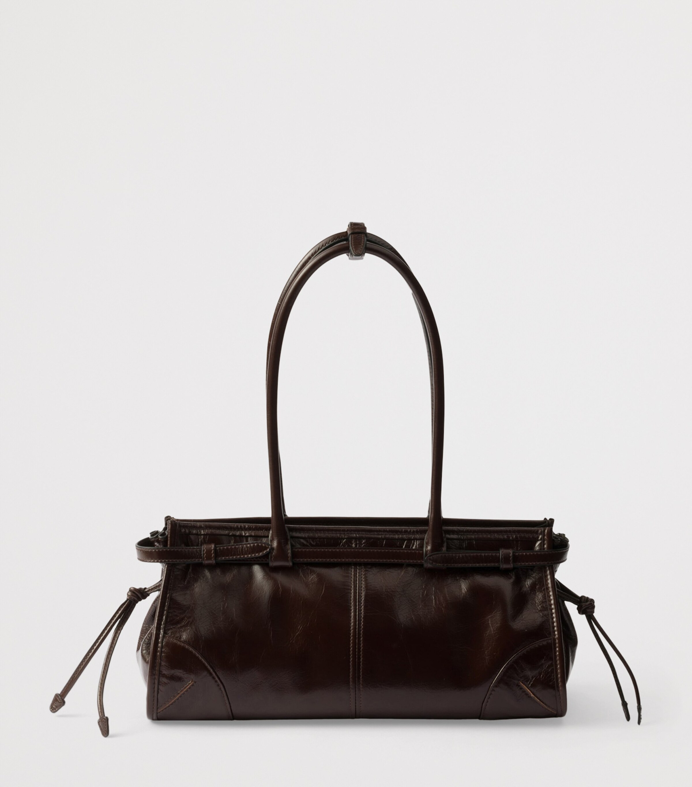 Prada Medium Leather Bonnie Shoulder Bag Brown Image 7