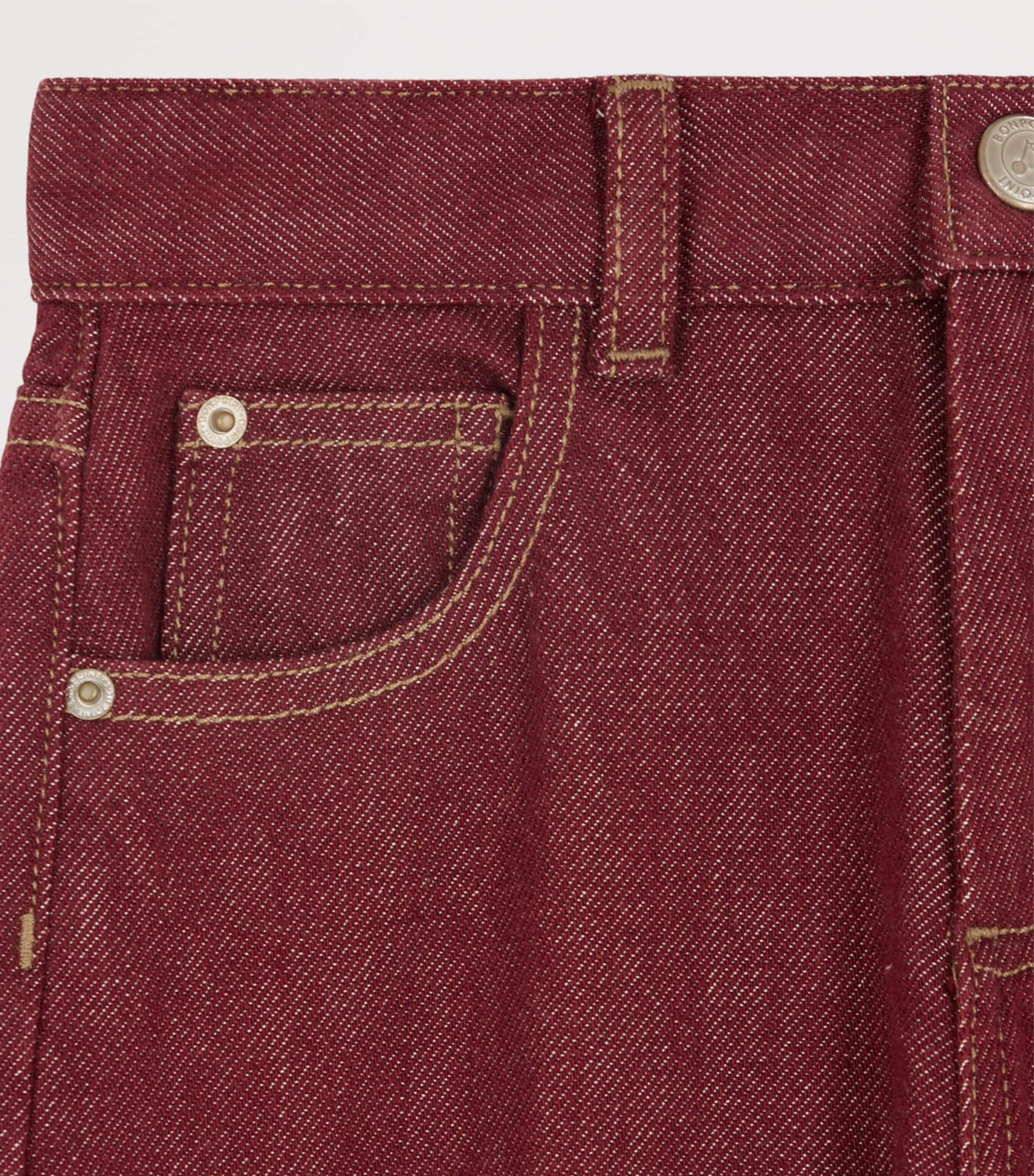 Organic Cotton Eloha Jeans (10-14 Years) BORDEAUX Image 3