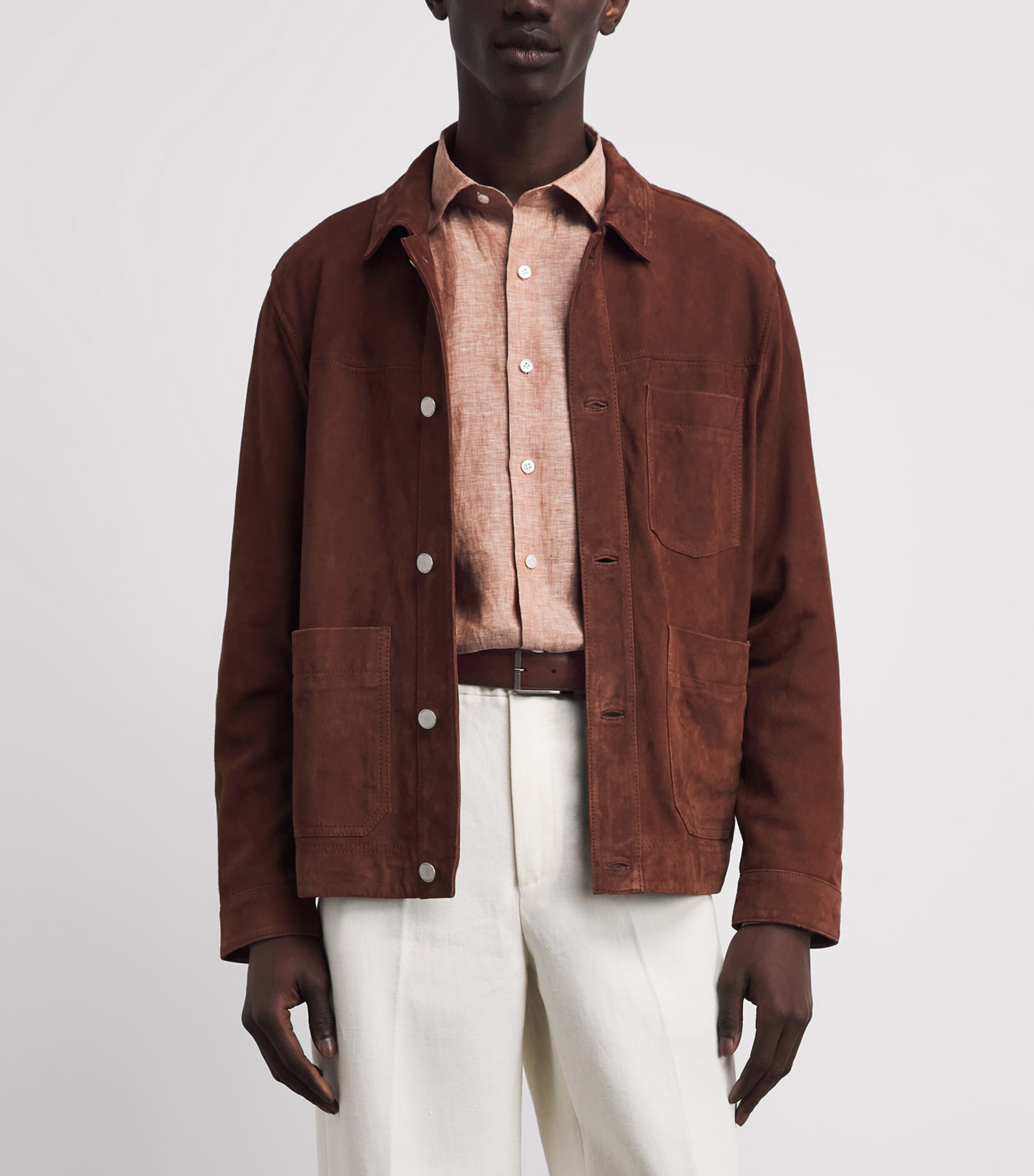 Elliot Rhodes Grained Leather Belt Burgundy Image 2