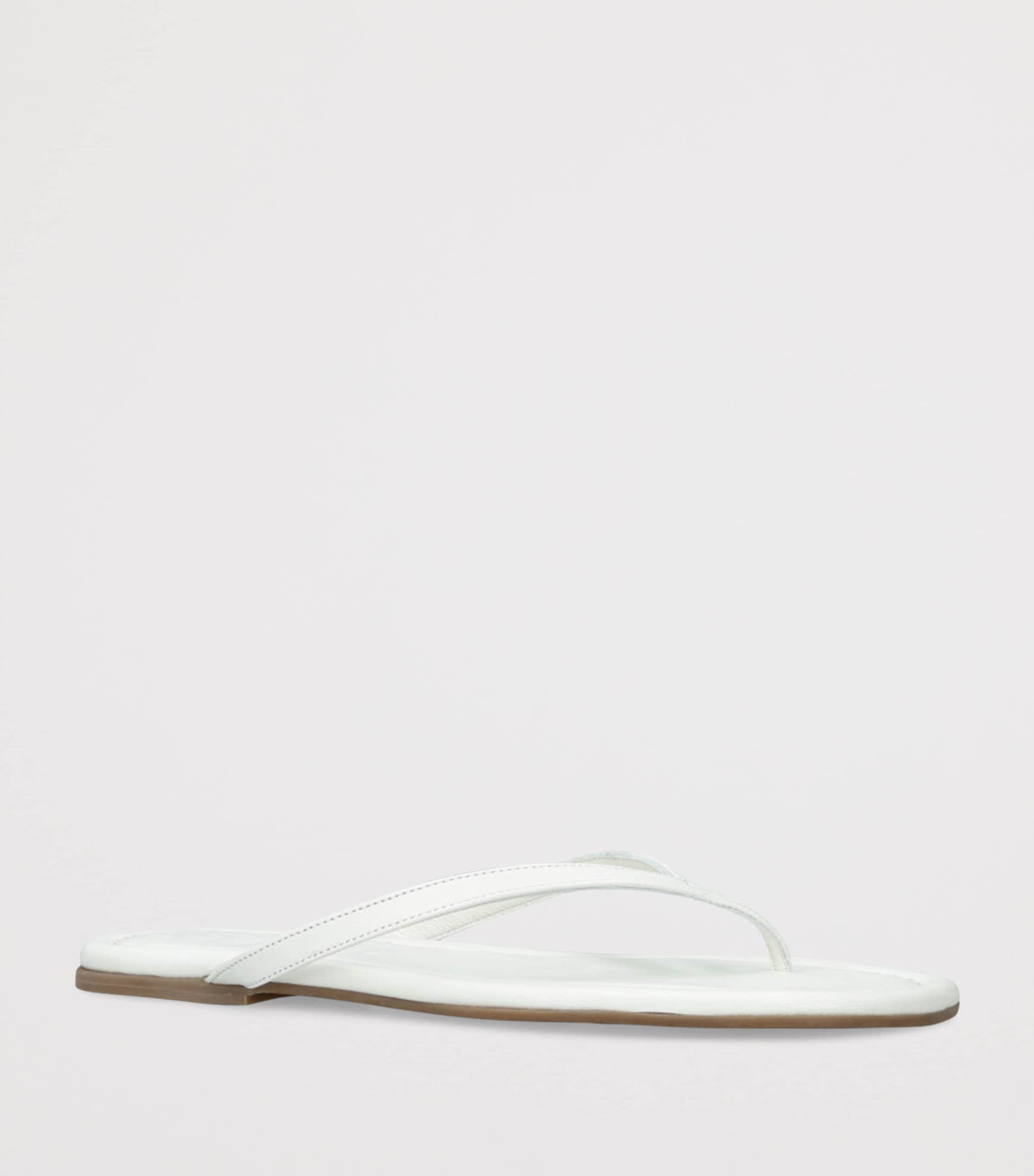 STAUD Leather Freja Flip Flops White Image 3