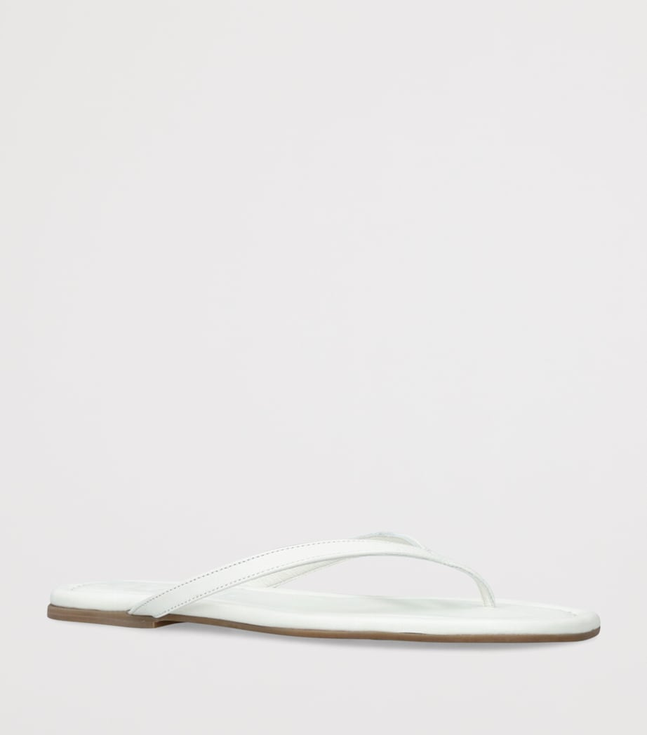STAUD Leather Freja Flip Flops White Image 3