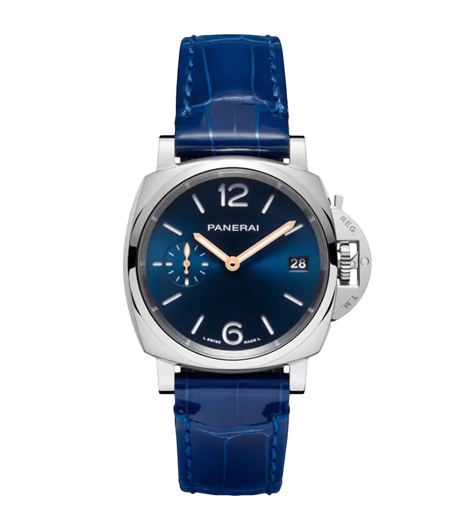 Panerai Stainless Steel Luminor Due Watch 38mm Blue