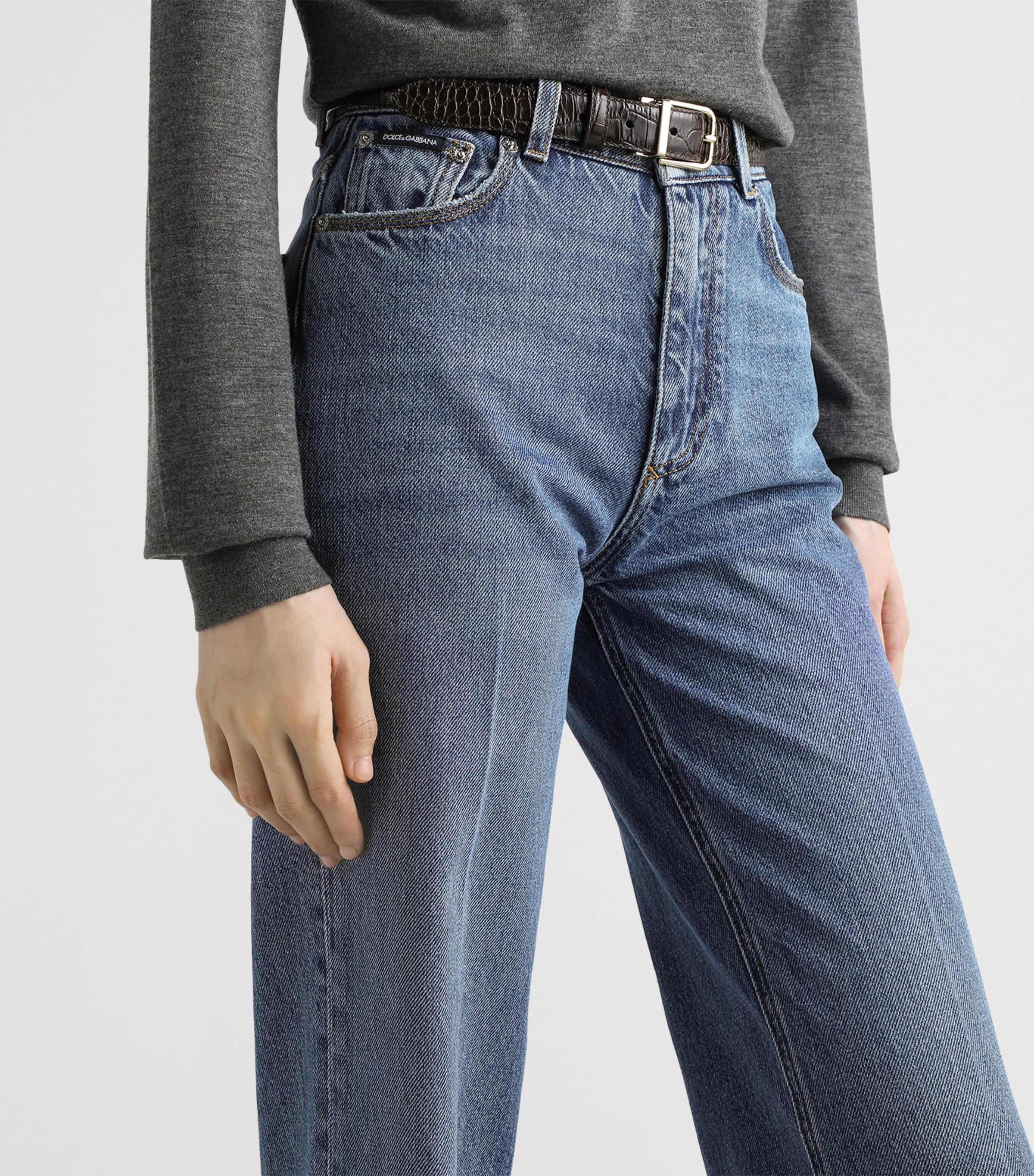 Fold-Effect High-Rise Jeans COMBINED COLOUR Image 3