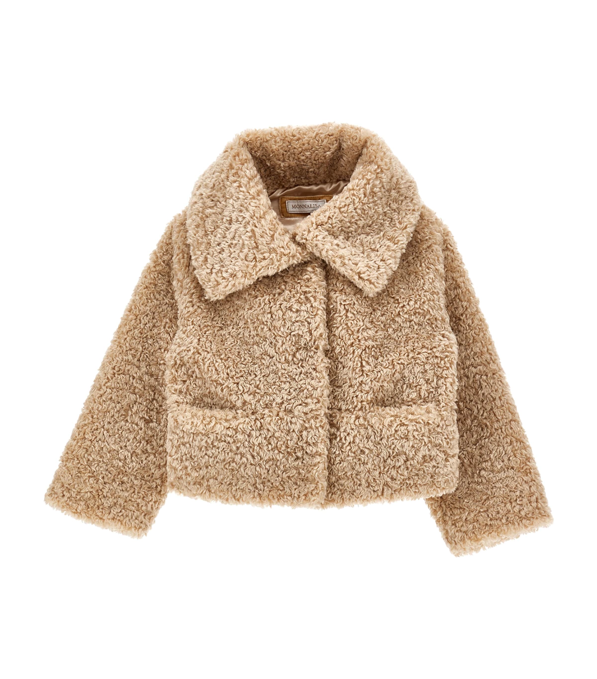 Cropped Teddy Jacket (2-12 Years) BEIGE Image 1
