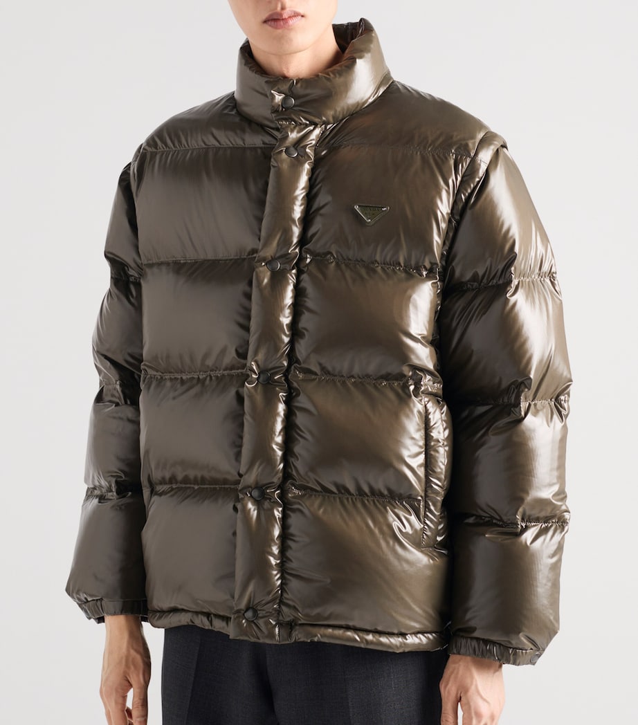 Re-Nylon Logo Puffer Jacket F0334 Image 4