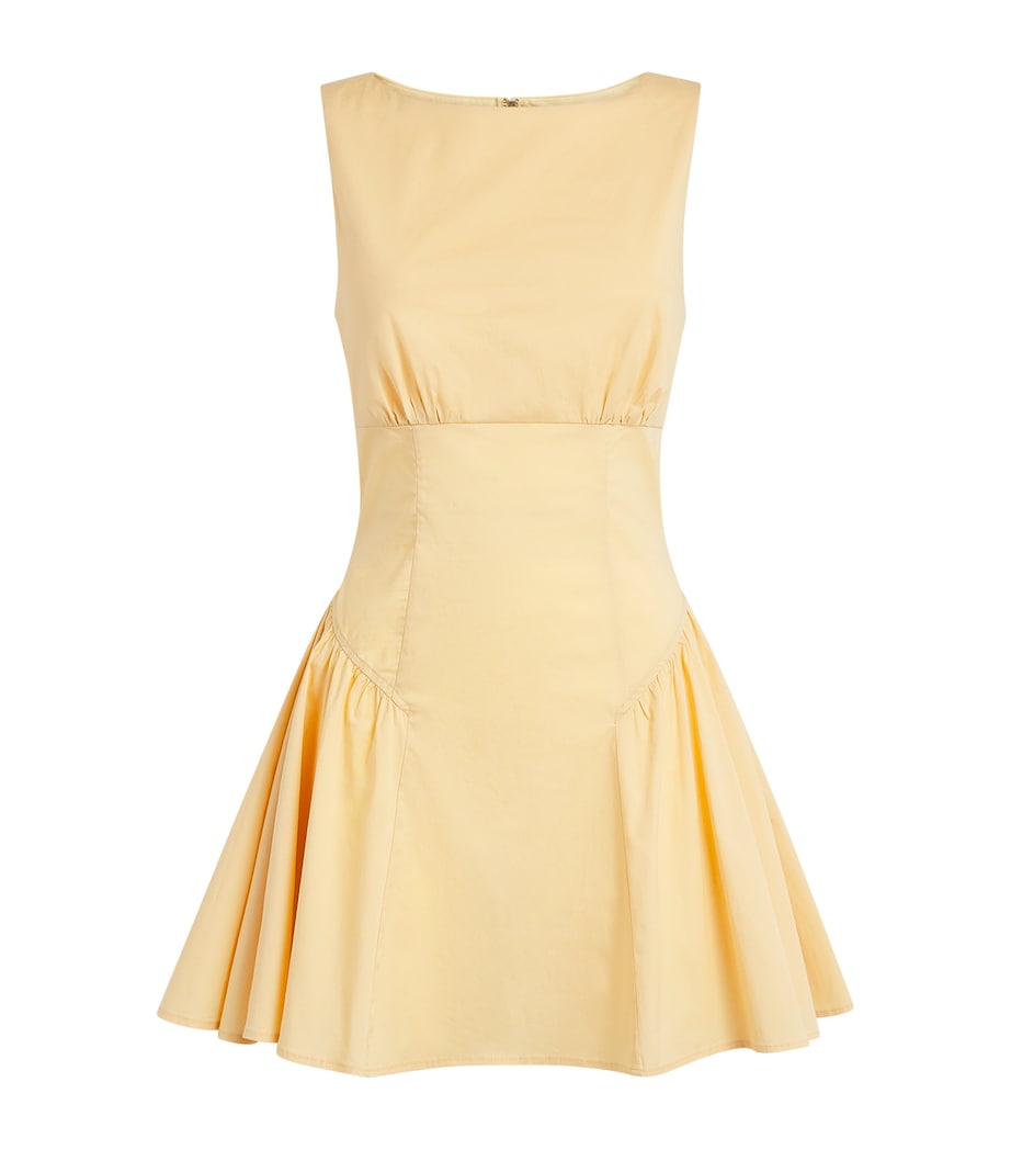 STAUD Womens Cotton Poplin Gwen Mini Dress Butter Butr Image 1