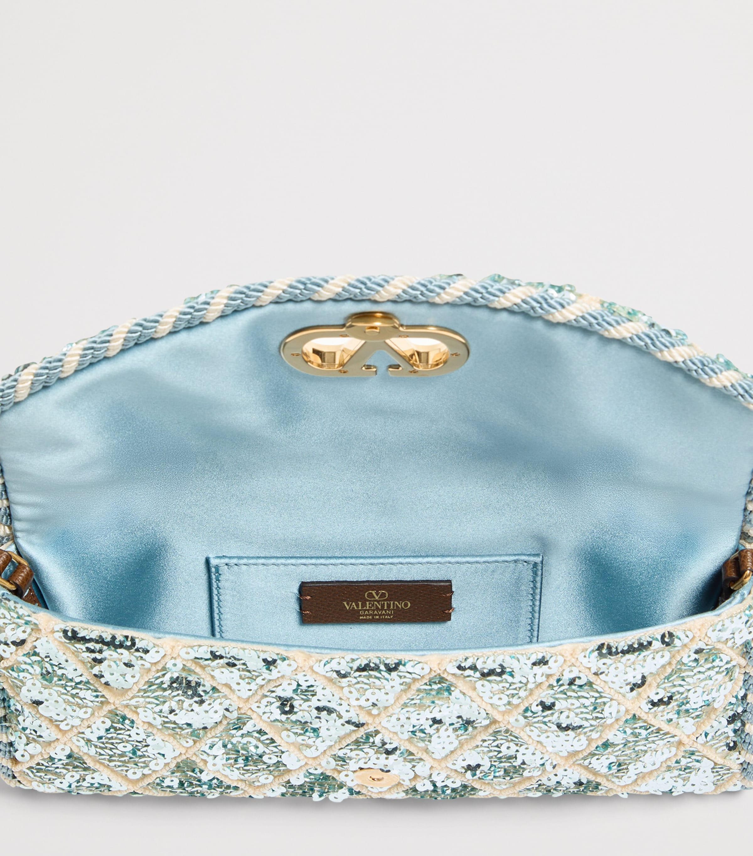Valentino Garavani Sequinned DeVain Shoulder Bag Image 6