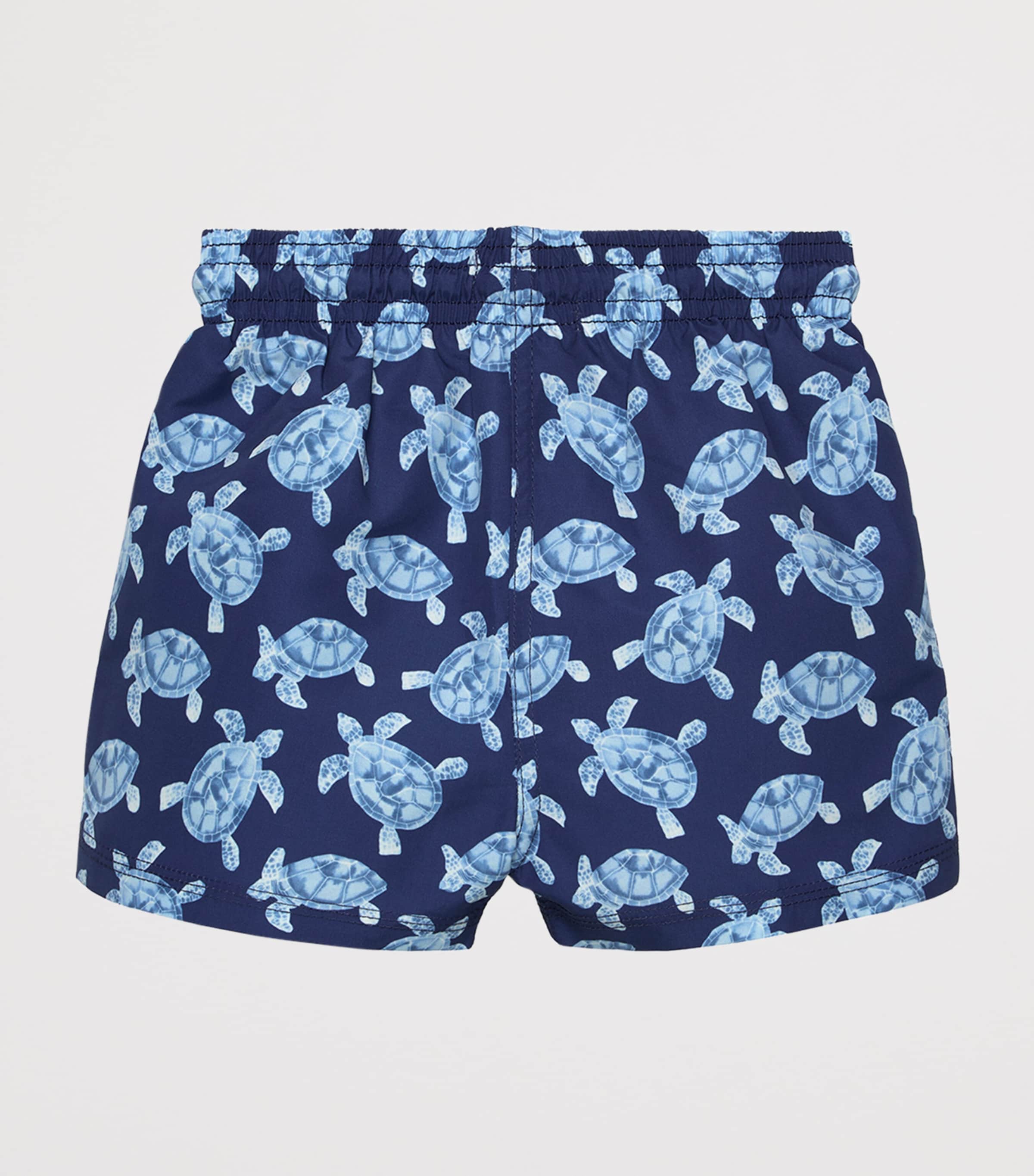 Trotters Turtle Print Swim Shorts (3-24 Months) Navy/turtle Image 2