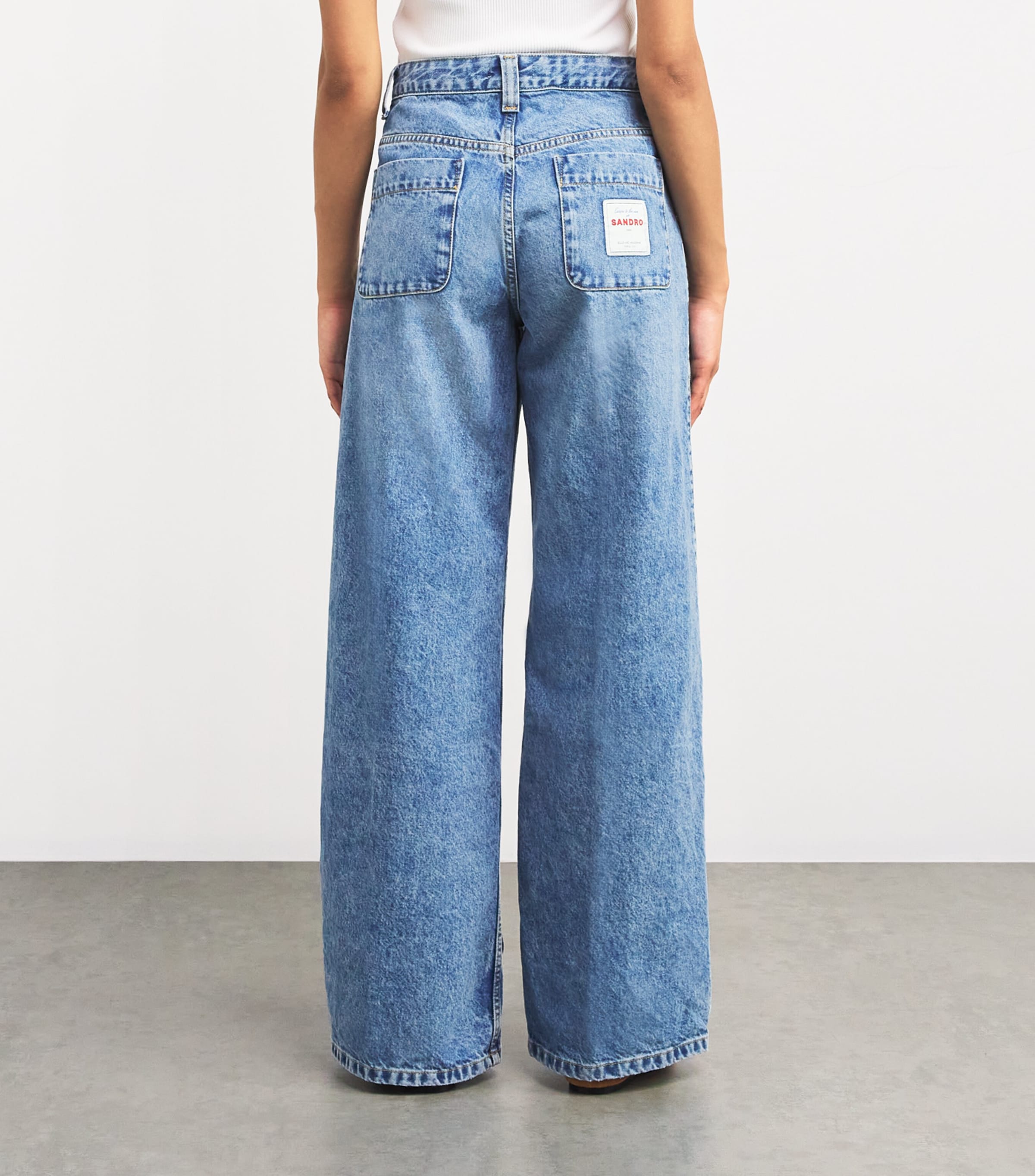 High-Waist Wide-Leg Jeans BLUE JEAN Image 4