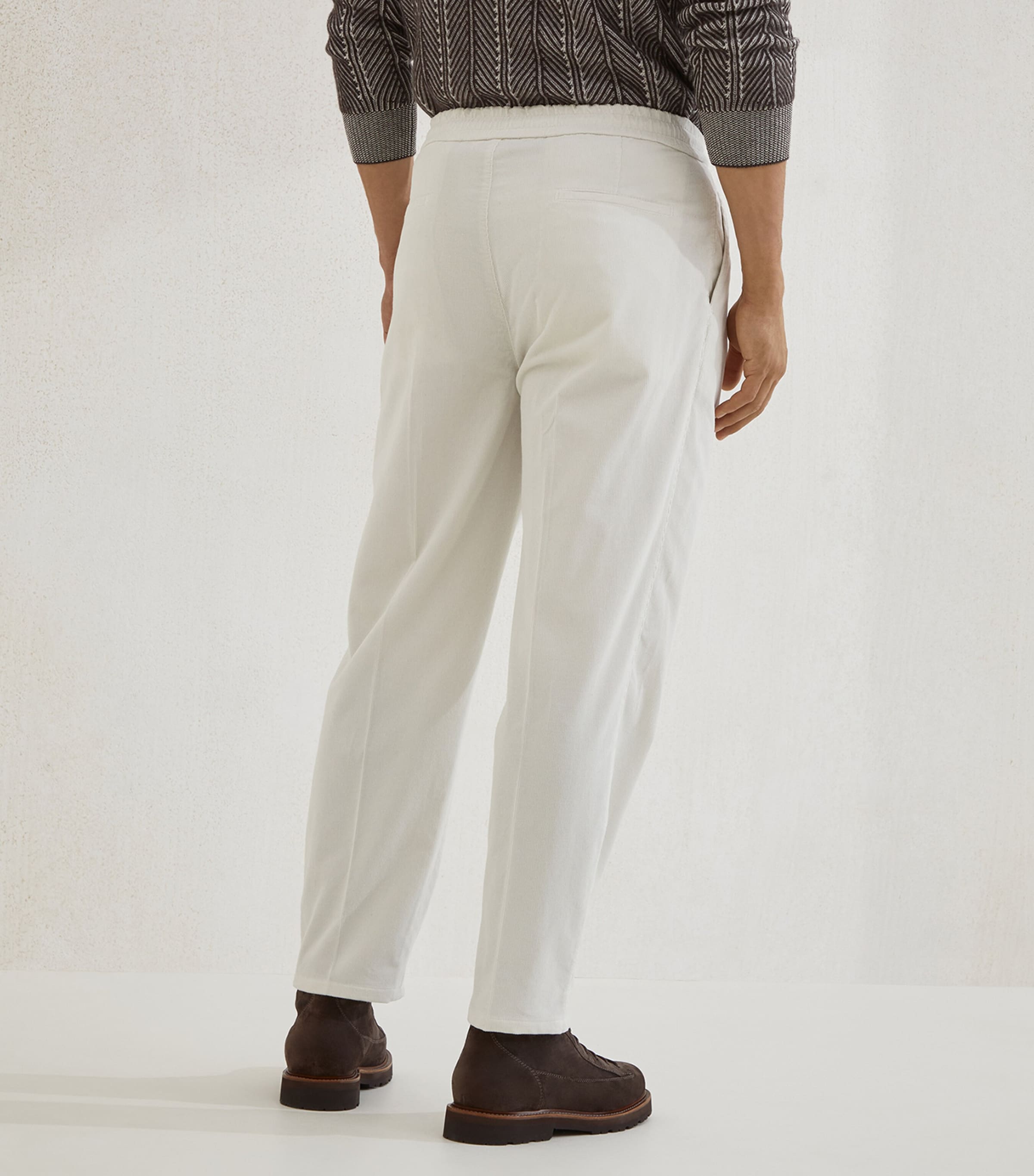 Corduroy Drawstring Leisure Fit Trousers C6007 Image 3