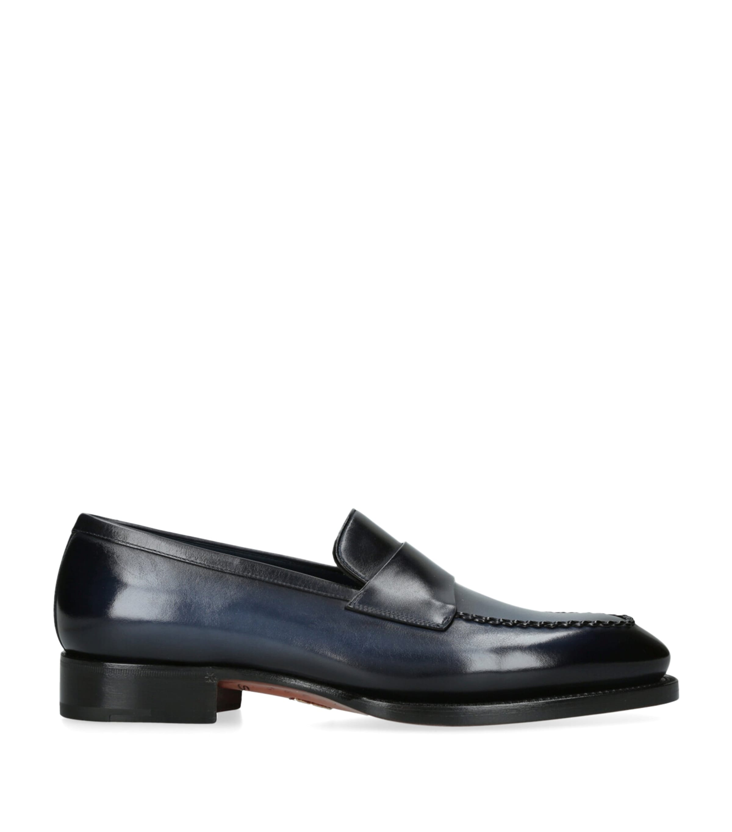 Leather Arco Loafers NAVY Image 1