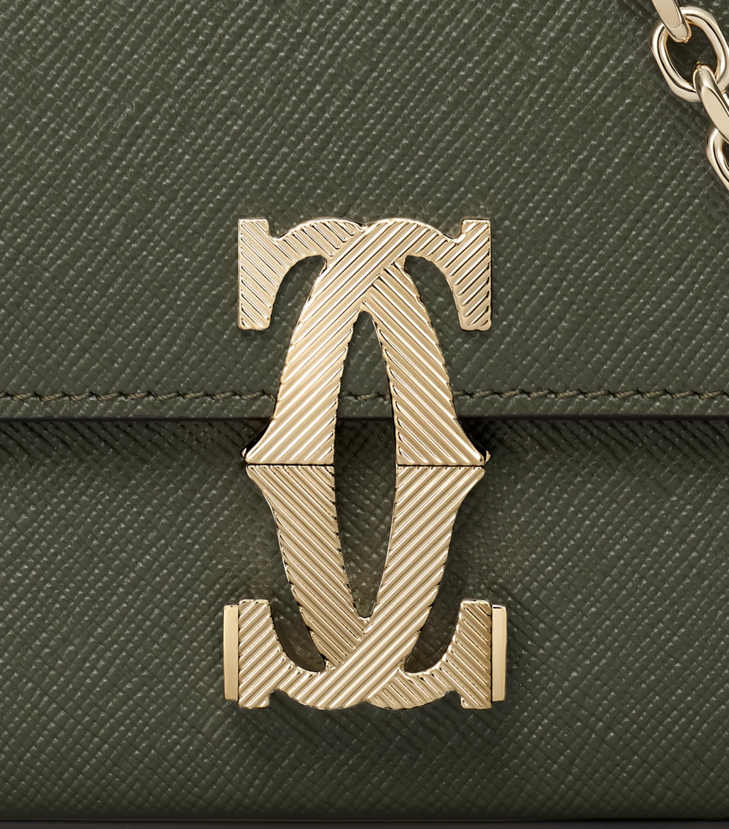 Mini Leather C de Cartier Shoulder Bag GREEN Image 5