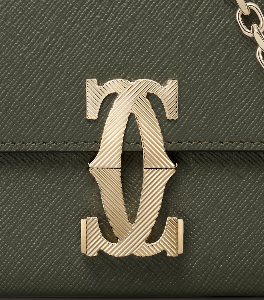 Mini Leather C de Cartier Shoulder Bag GREEN Image 5