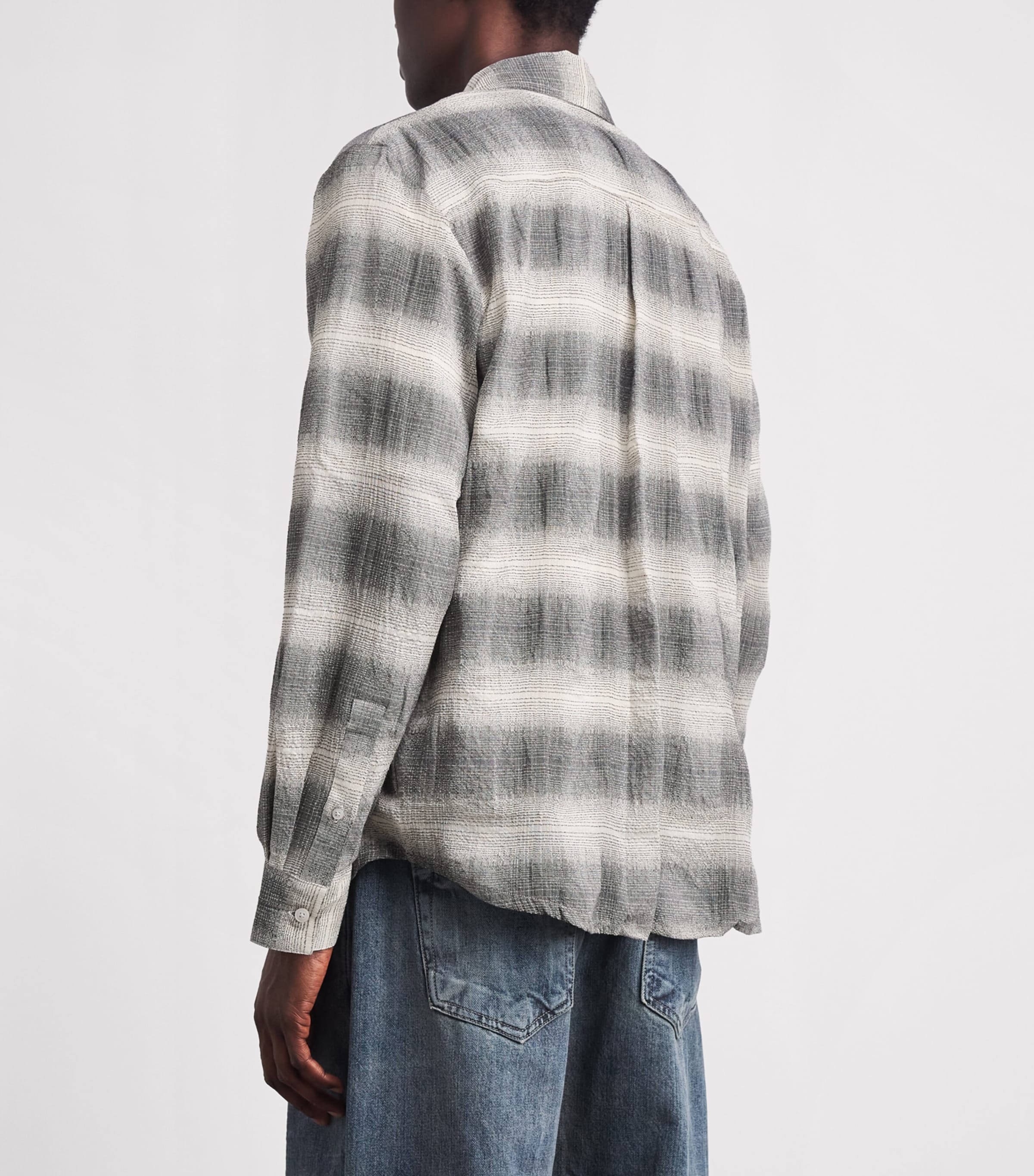 Won Hundred Mens Check Pete Shirt Black Comb. Image 5