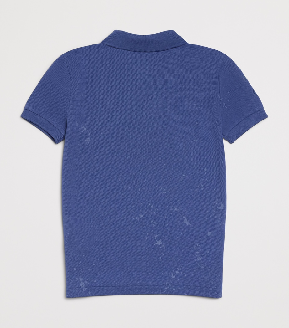 Ralph Lauren Kids Cotton Splatter-Effect Print Polo Shirt (2-7 Years) Old Royal Image 2