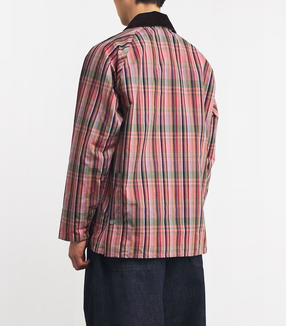 Barbour Mens x NOAH Madras Bedale Jacket Noah Madras Pink Image 4