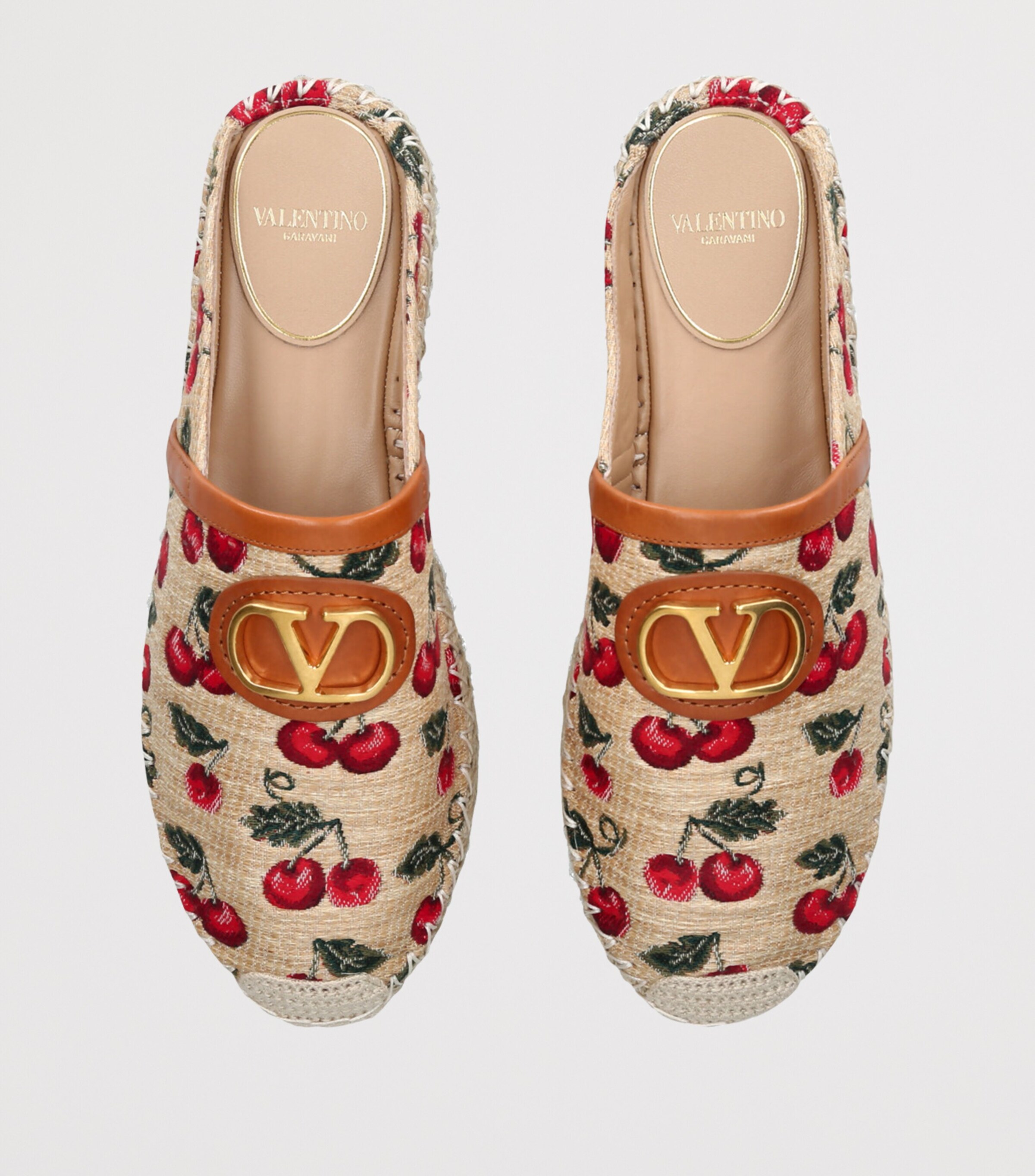 Valentino Garavani Raffia Cherryfic Espadrille Mules Mult/other Image 4