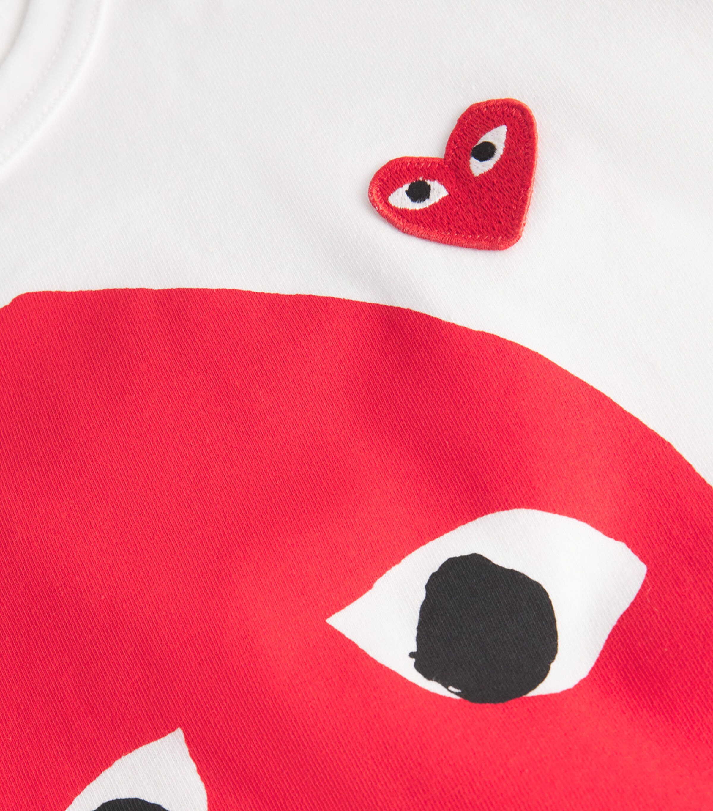 Comme Des Garçons Play Mens Camouflage Mirrored Hearts T-Shirt White Image 5